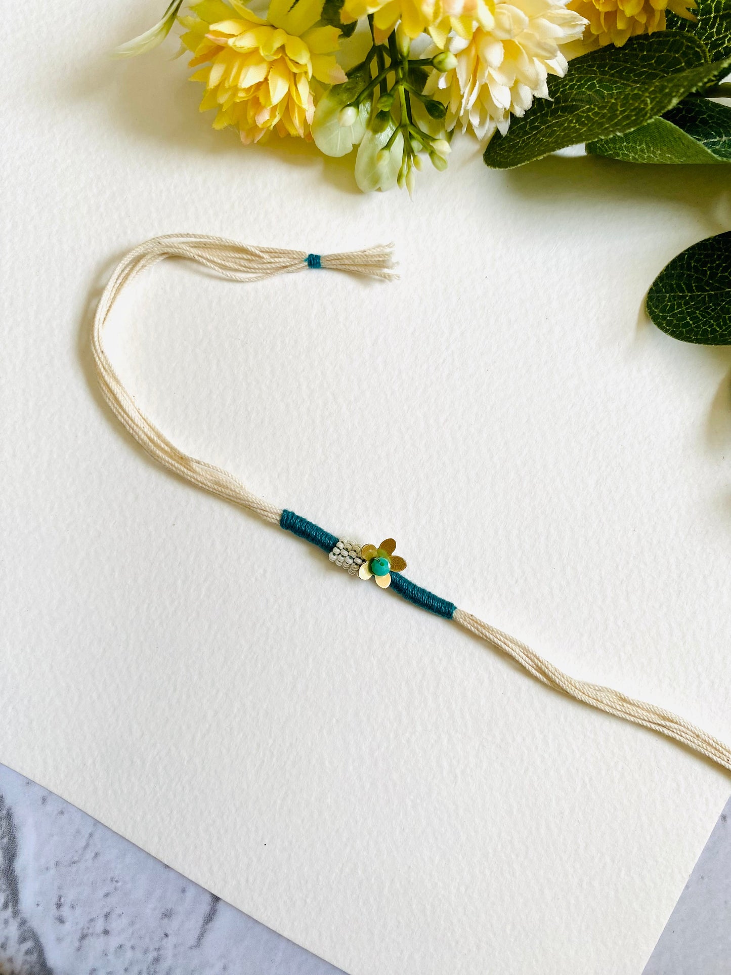 Flower Evil Eye Bhai Rakhi