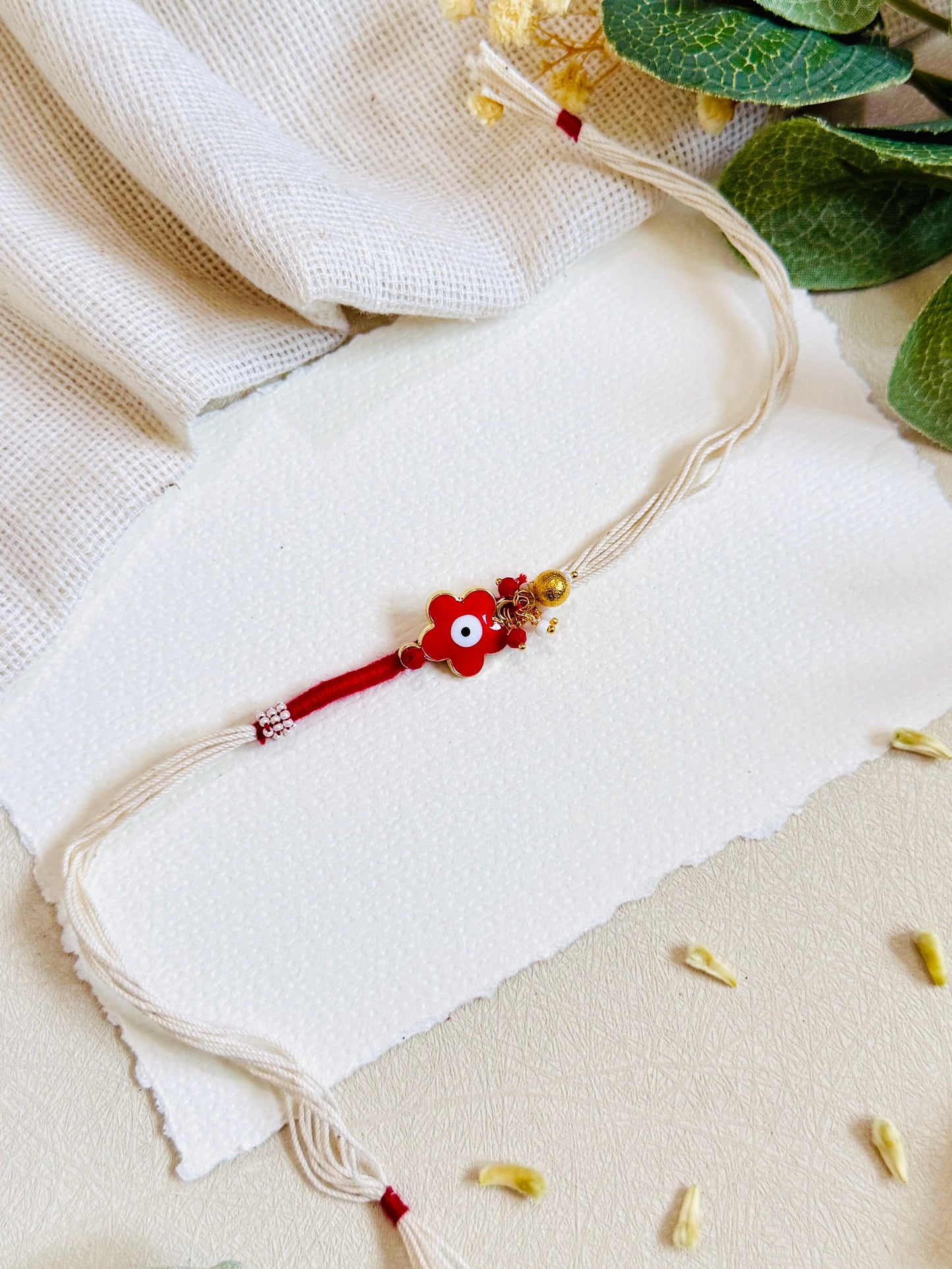 Flower Evil Eye Charma  Bhabhi Rakhi