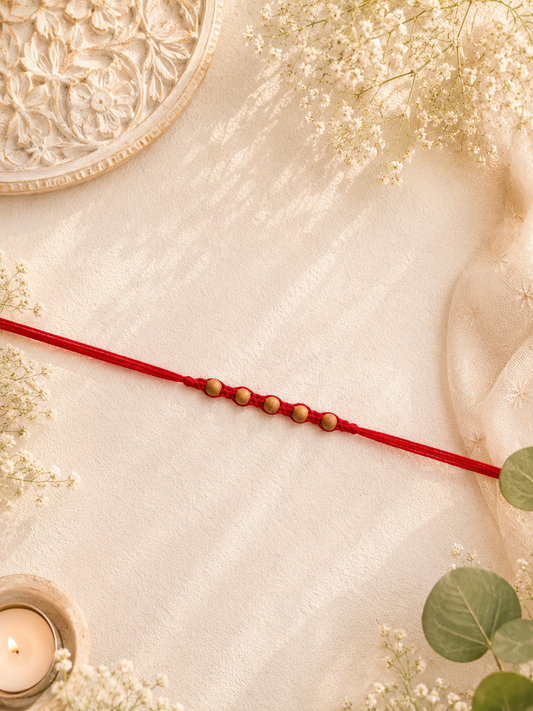 Divine Sukhad Beads Knotted Rakhi