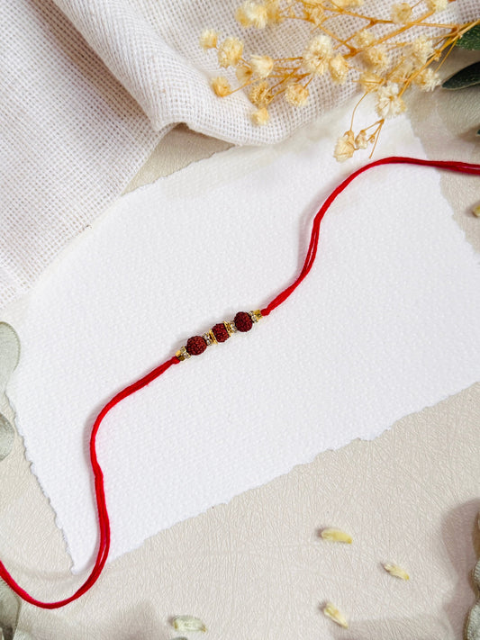 3 Rudraksha And Diamond Rakhi