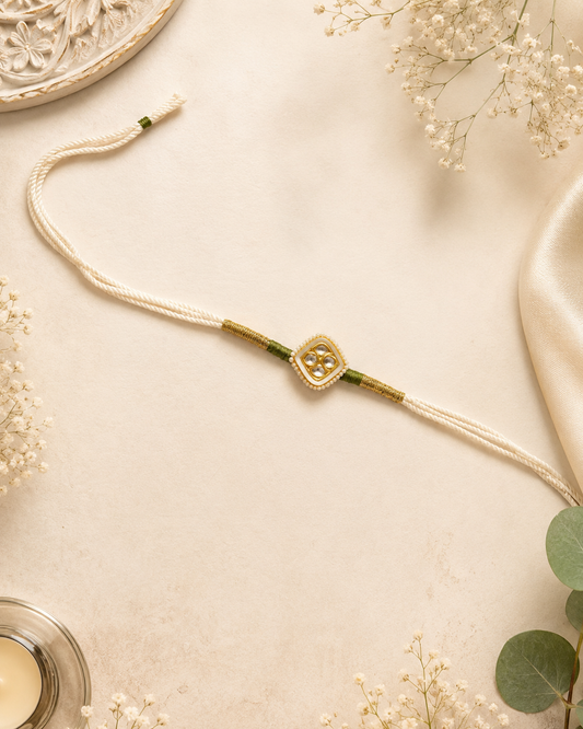 Artisan Kundan Bhai Rakhi