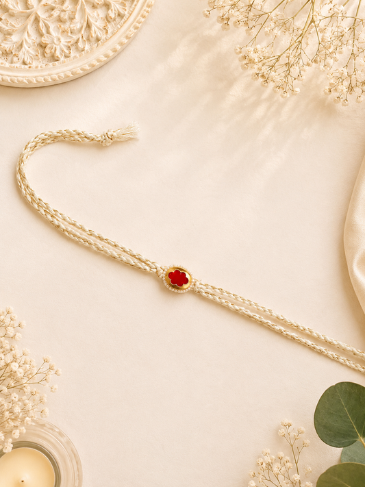 Oval Kundan Bhai Rakhi