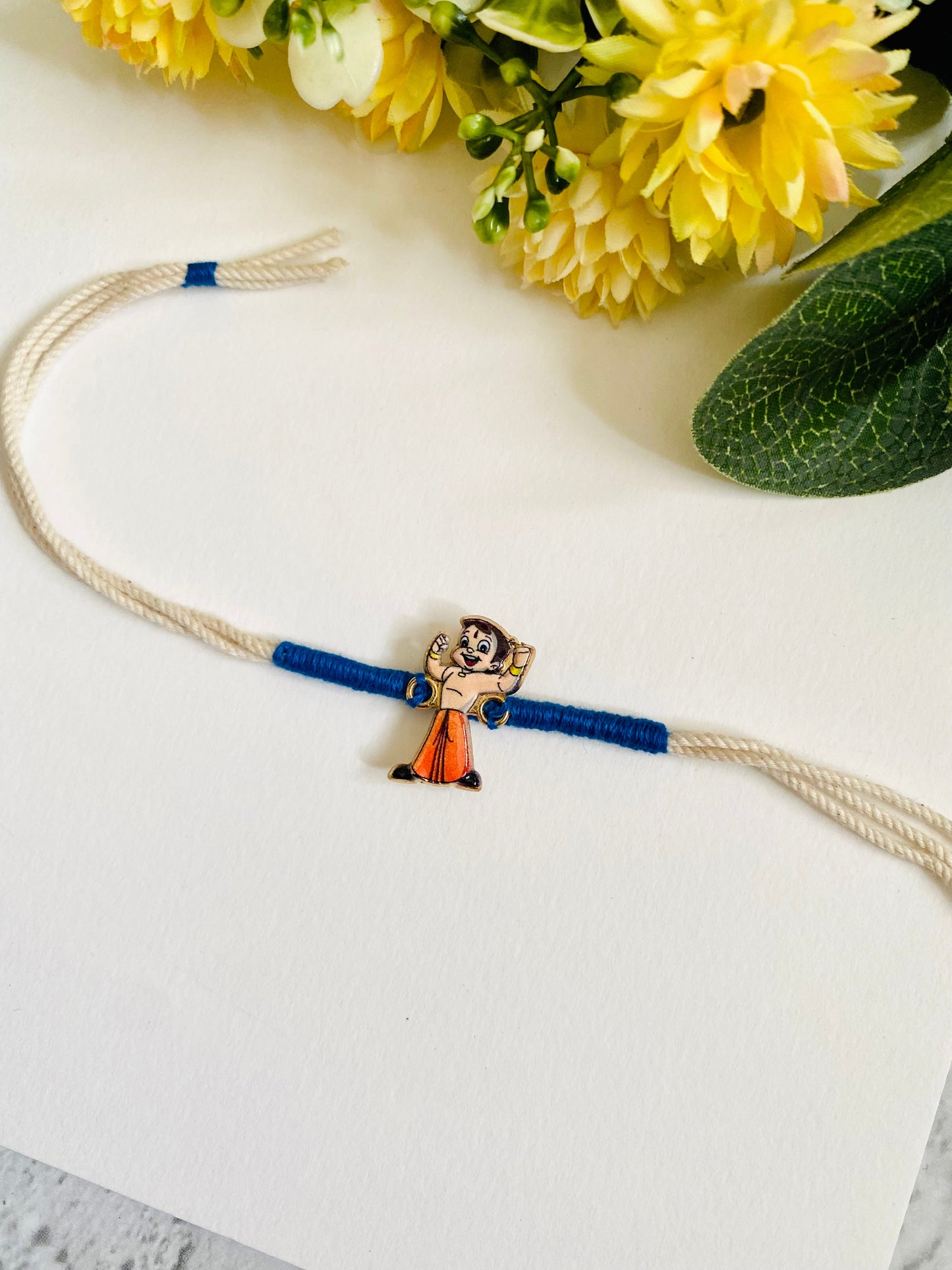 Chota Bheem white dori Kids Rakhi