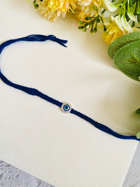 Evil Eye Silver Bhai Rakhi