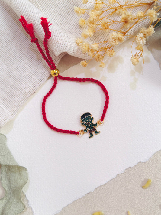 Hulk Golden Charm Kids Rakhi
