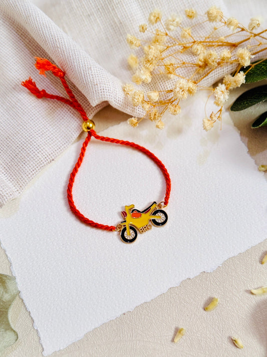 Bike Golden Charm Kids Rakhi