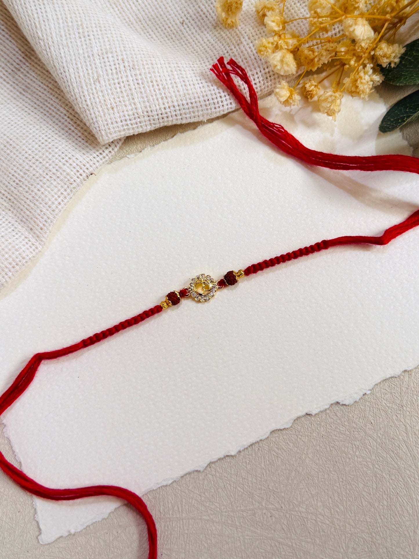 OM diamond Anti-Tarnish Bhai Rakhi