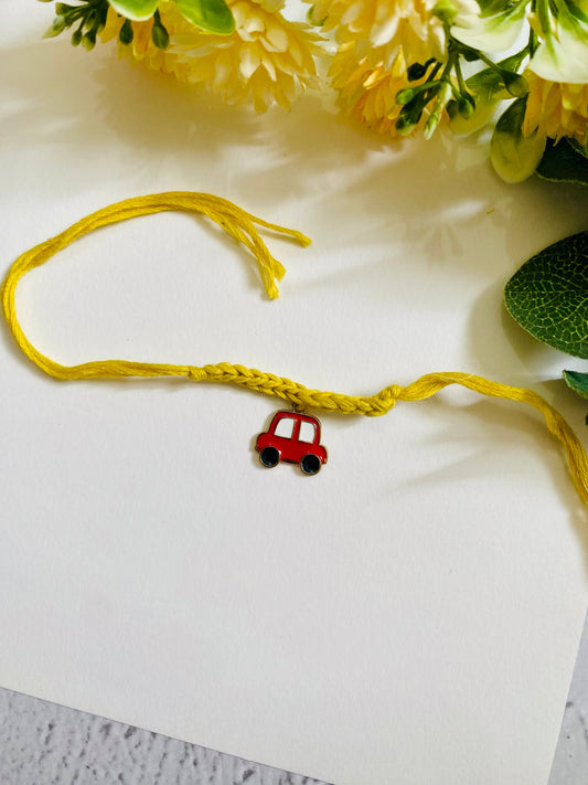 Car Charm With Crochet Band Kids Rakhi