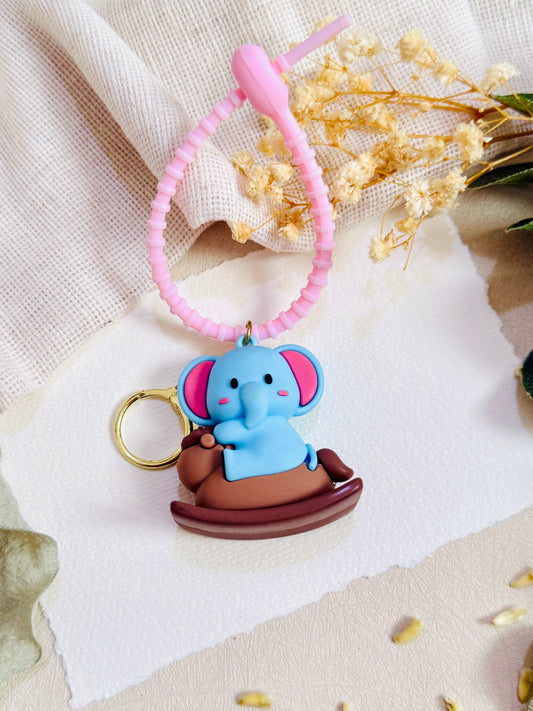 Baby Elephant Convertible Kids Rakhi & Keychain
