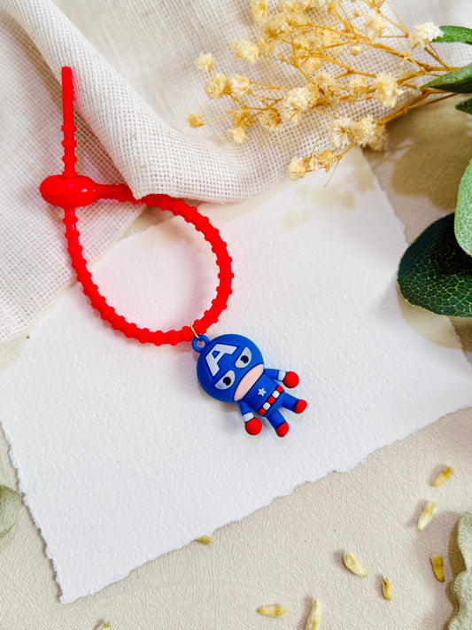 Small Captain America Rubber Belt Kids Rakhi