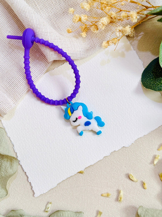 Small Unicorn Rubber Belt Kids Rakhi