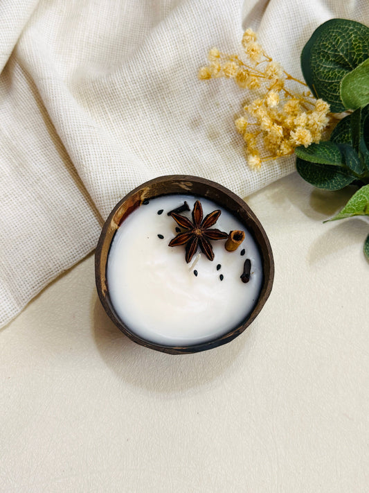 Spice & Coconut Shell Candle | Raksha Bandhan Gift