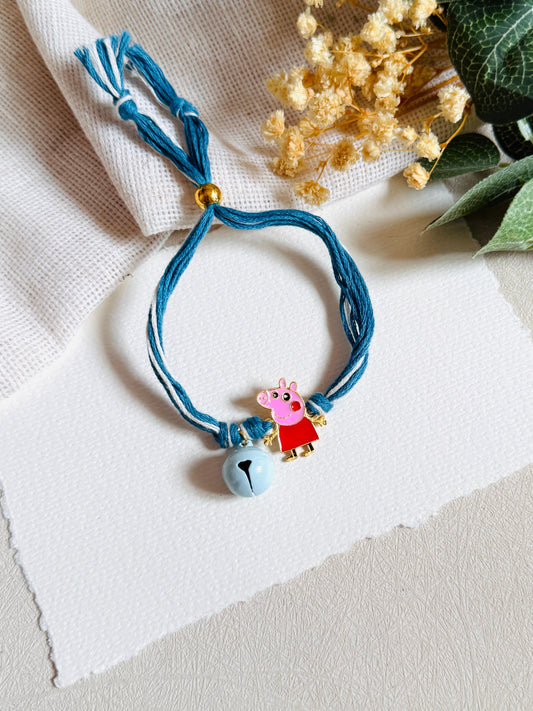 Peppa Pig Bell Kids Bracelet Rakhi