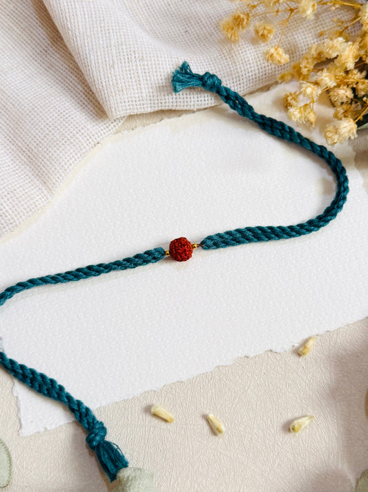 Big Rudraksha handmade bhai rakhi