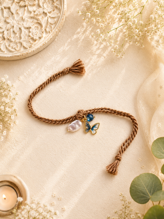 Mystic Butterfly Charm Bhabhi Rakhi