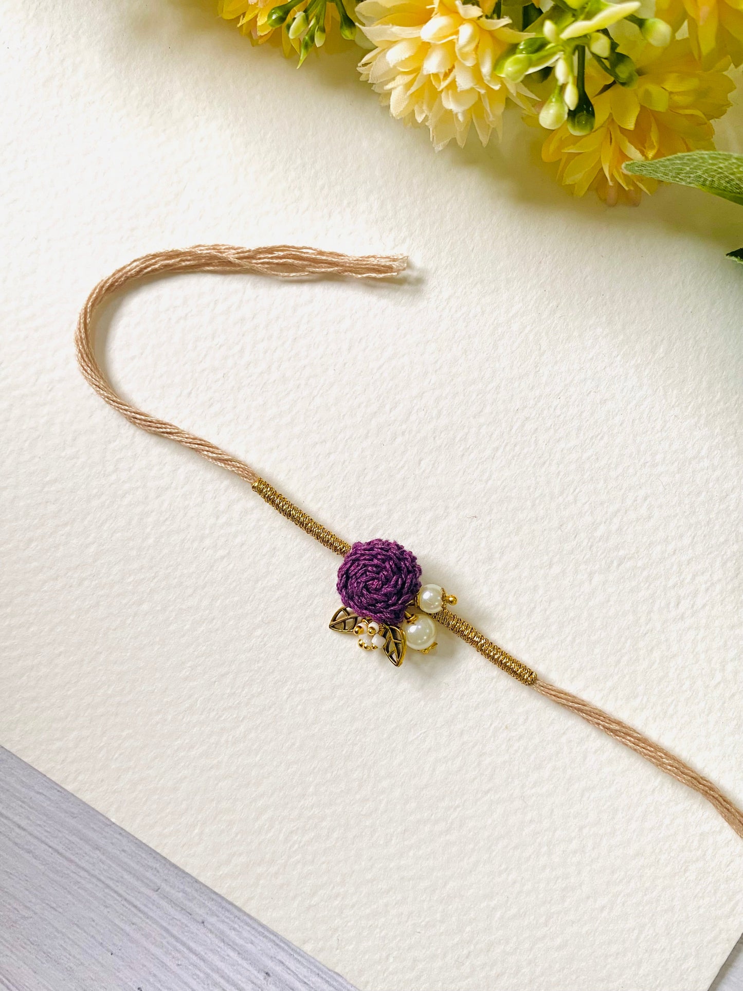 Crochet one Rose Rakhi